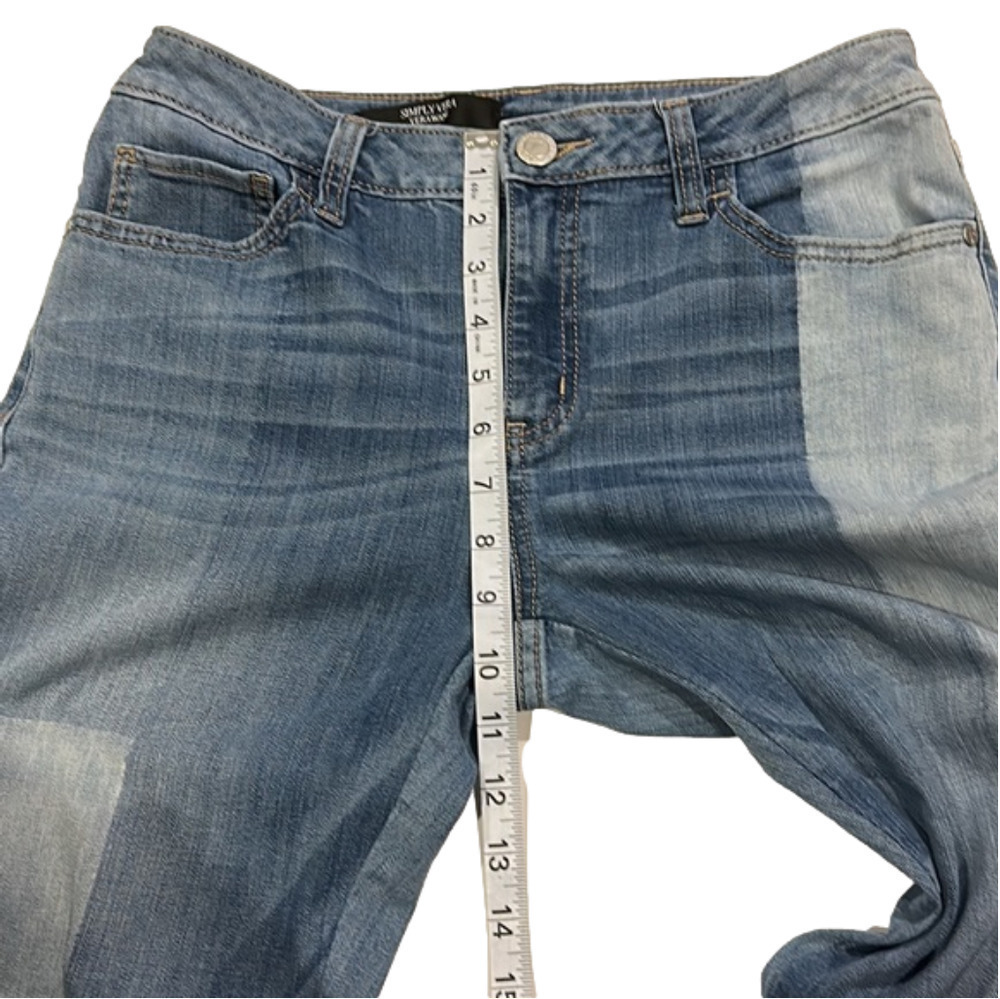 Simply Vera Vera Wang Two-Tone Blue Jeans - Picture 5 of 9